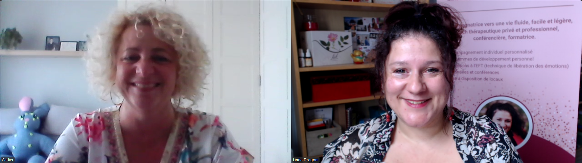 Linda Dragoni lors d’une séance de clarification